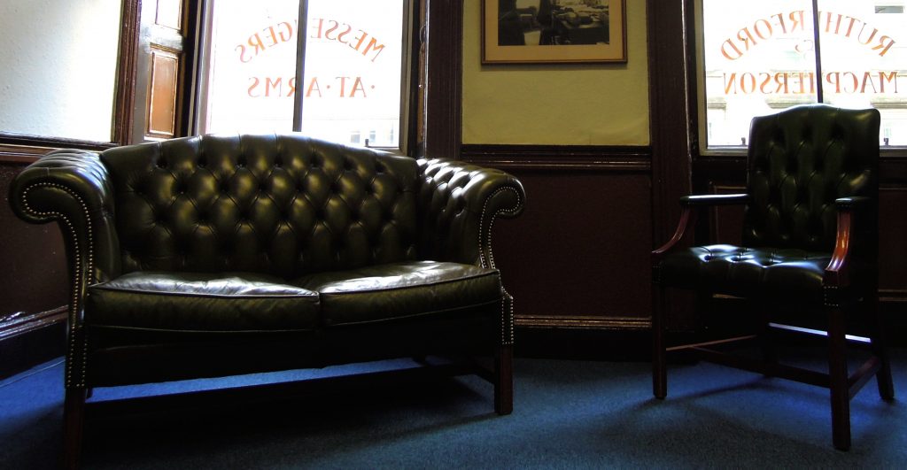 Officers Room in Rutherford and MacPherson offices in Glasgow.